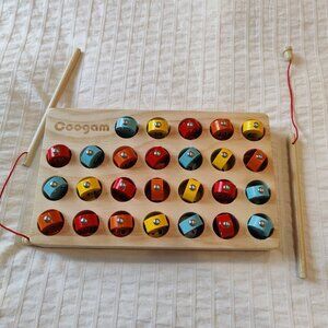 Coogam magnetic wooden letters fishing